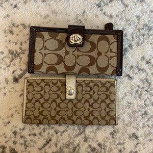 2 tan/brown Coach wallets!